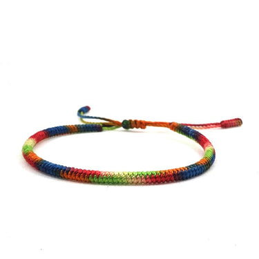 Tibetan Buddhist Lucky 7 CHAKRA for ' BALANCE' Hand Tied Mantra Bracelet